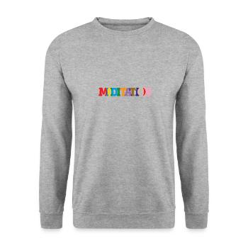 Meditation / Zen / Relax - Unisex Sweatshirt - salt & pepper - Front - Alina (178cm) & Michal (187cm)