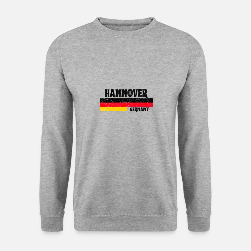 Hannover Deutschland Flagge - Unisex Pullover - Weißgrau meliert