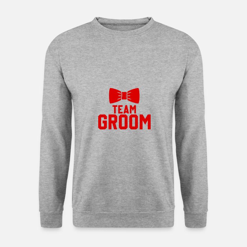 Team Groom - Unisex Pullover - Weißgrau meliert