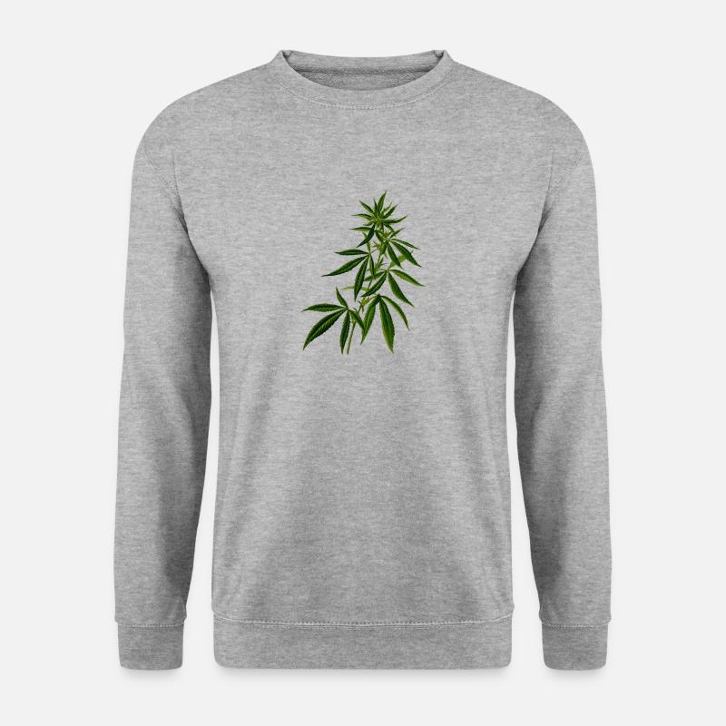 Cannabis - Unisex Pullover - Weißgrau meliert
