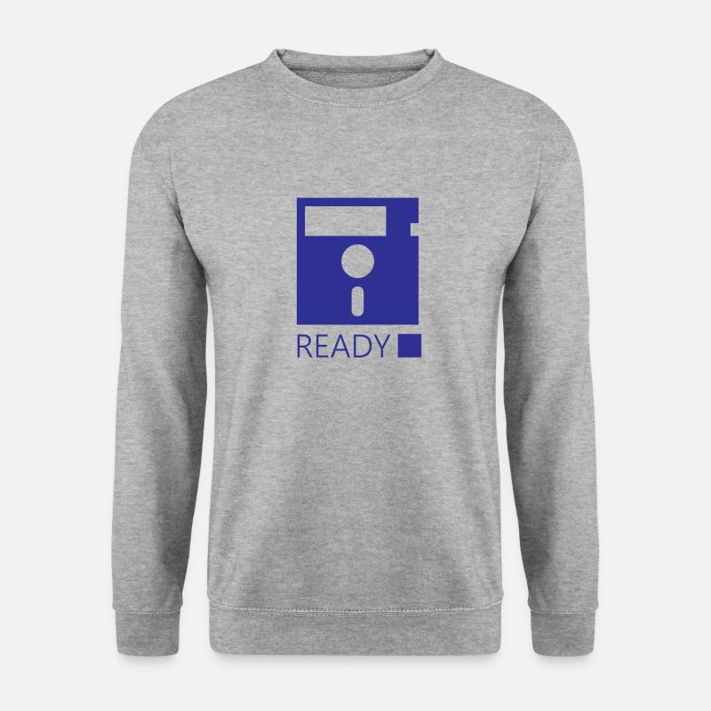 Disk - Unisex Pullover - Weißgrau meliert