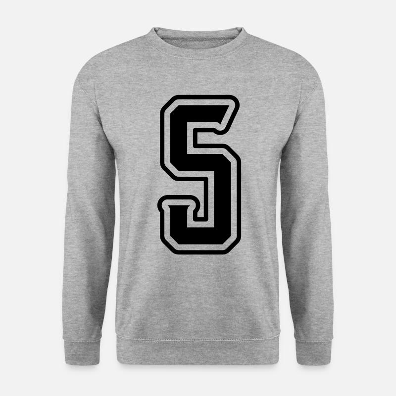 5 Number symbol - Unisex Sweatshirt - salt & pepper