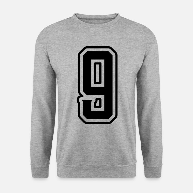 9 number symbol - Unisex Sweatshirt - salt & pepper