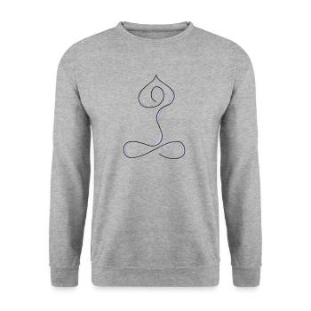 Yoga posture - Unisex Sweatshirt - salt & pepper - Front - Alina (178cm) & Michal (187cm)