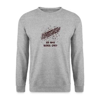 IS MY BIKE OK? - Unisex Sweatshirt - salt & pepper - Front - Alina (178cm) & Michal (187cm)