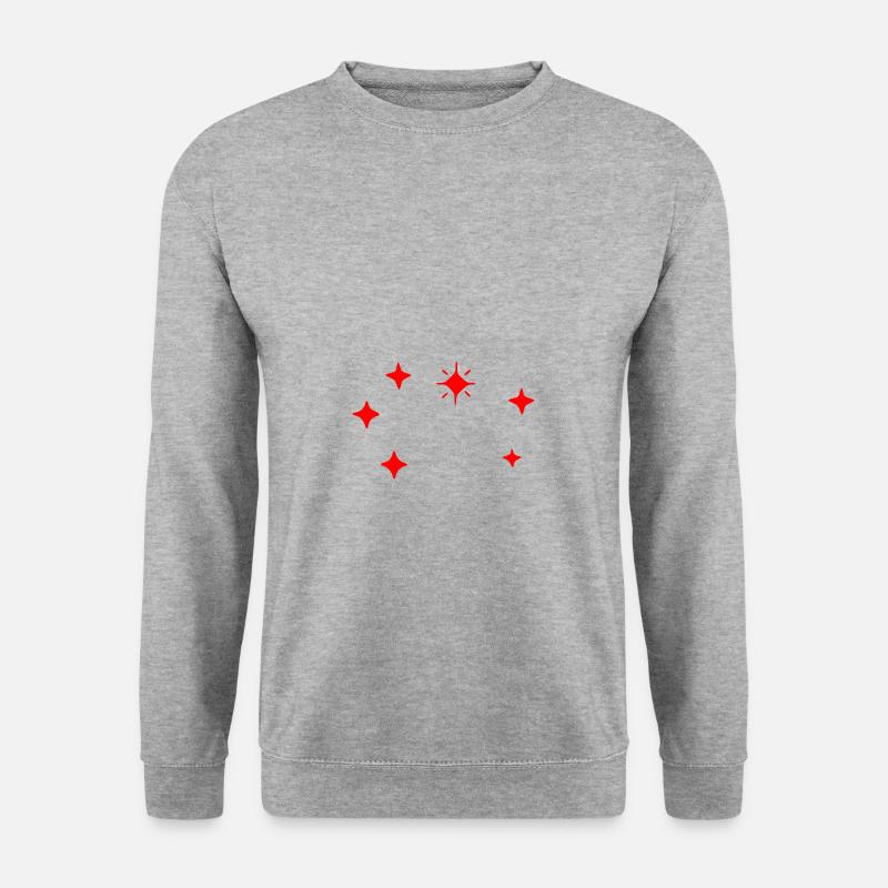 Sterne - Unisex Pullover - Weißgrau meliert