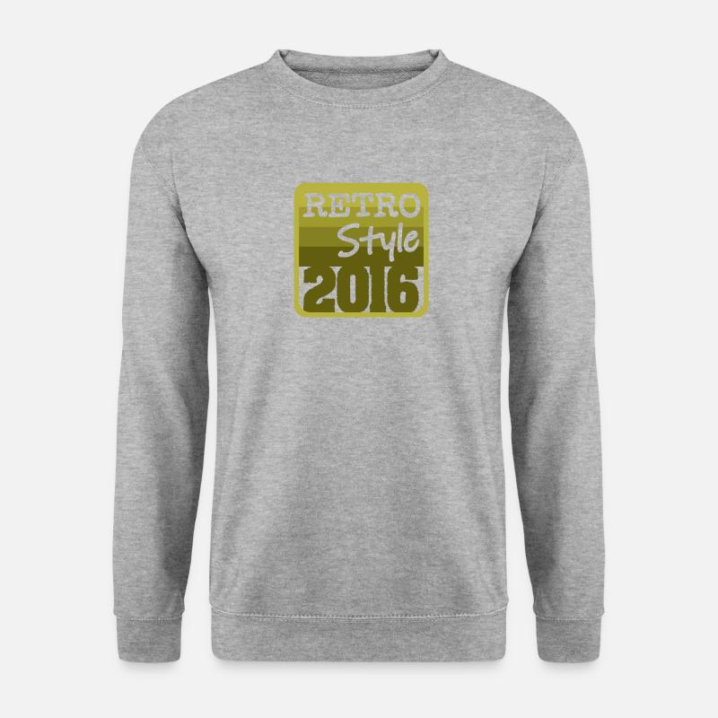 Retro Style 2016 - Unisex Pullover - Weißgrau meliert