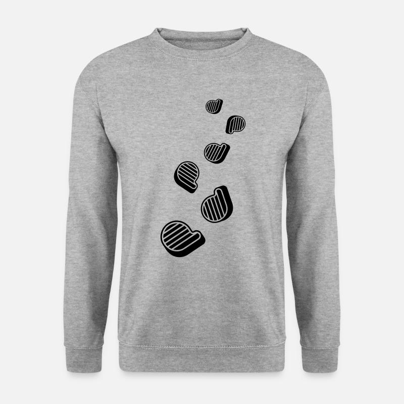 Fleisch steak - Unisex Pullover - Weißgrau meliert