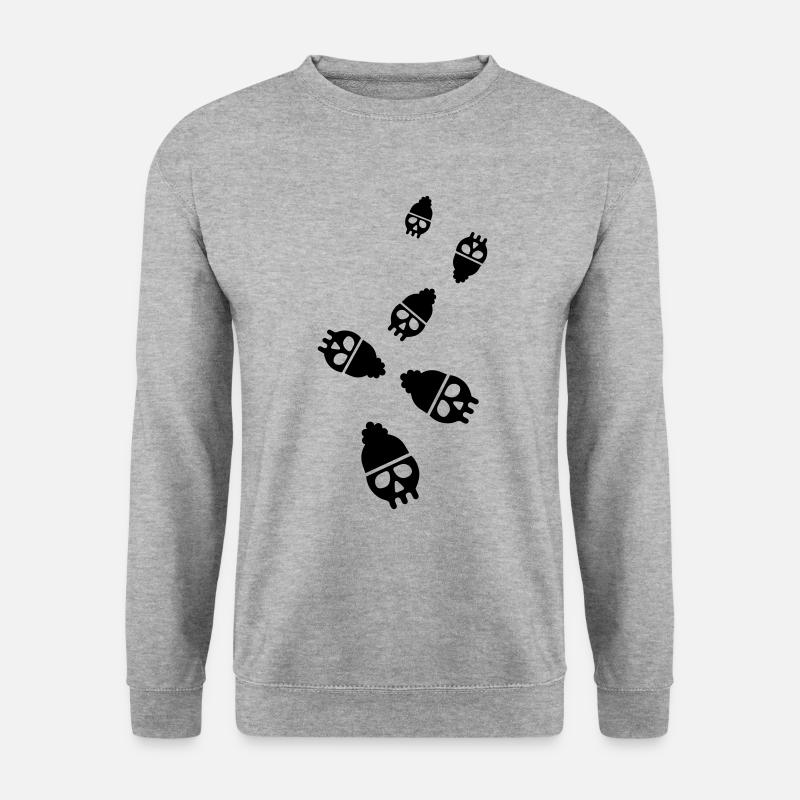 Skeleton head symbol - Unisex Sweatshirt - salt & pepper