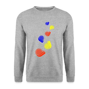 Symbole du steak de viande - Sweat-shirt Unisexe - gris chiné - Devant - Alina (178cm) & Michal (187cm)