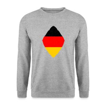 Germany Flag German Flag Used Look Home - Unisex Sweatshirt - salt & pepper - Front - Alina (178cm) & Michal (187cm)