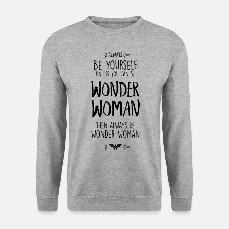 DC Comics Always Be Wonder Woman - Unisex Pullover - Weißgrau meliert