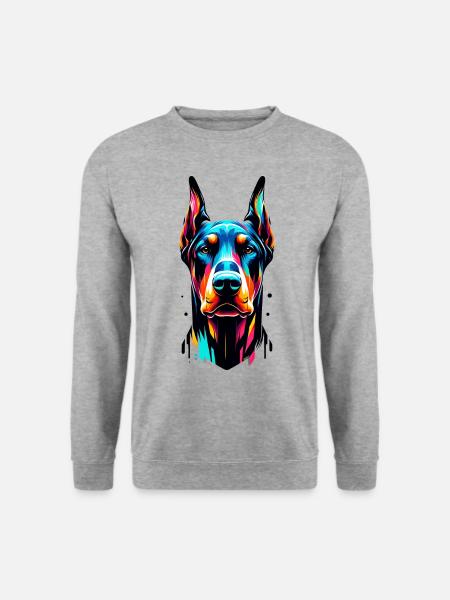 Painted Dog four - Unisex Sweatshirt - salt & pepper