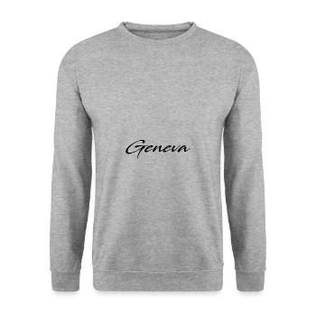 Geneva - Sweat-shirt Unisexe - gris chiné - Devant - Alina (178cm) & Michal (187cm)