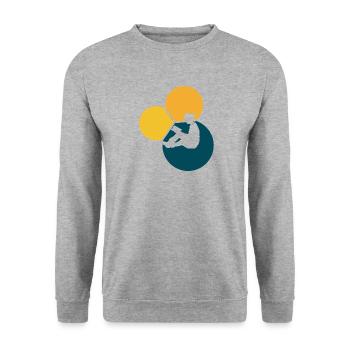 Lesen Leseratte Literatur - Unisex Pullover - Weißgrau meliert - Vorne - Alina (178cm) & Michal (187cm)