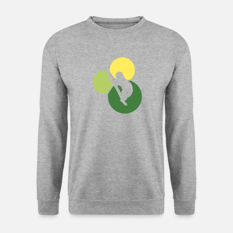 Faul Chill Schlafen - Unisex Pullover - Weißgrau meliert