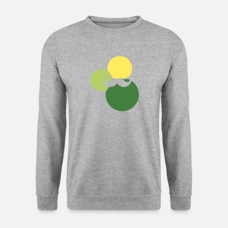 Gesichtsbehaarung Baertig Hipster - Unisex Pullover - Weißgrau meliert