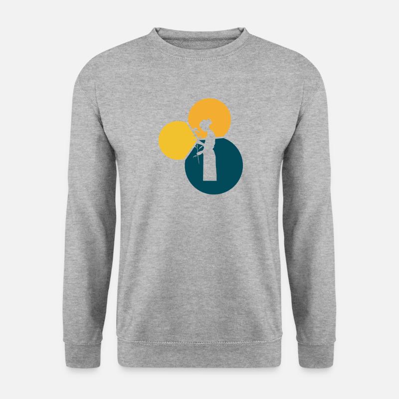 Blumenstrau Florist Hobbygärtner - Unisex Pullover - Weißgrau meliert