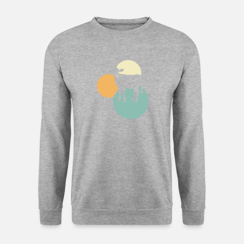 Vegan Speise Fleisch - Unisex Pullover - Weißgrau meliert