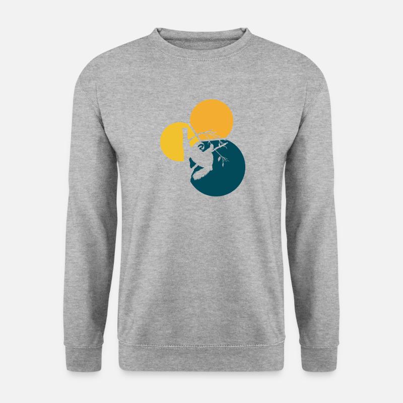 Faul Faultier Rest - Unisex Pullover - Weißgrau meliert