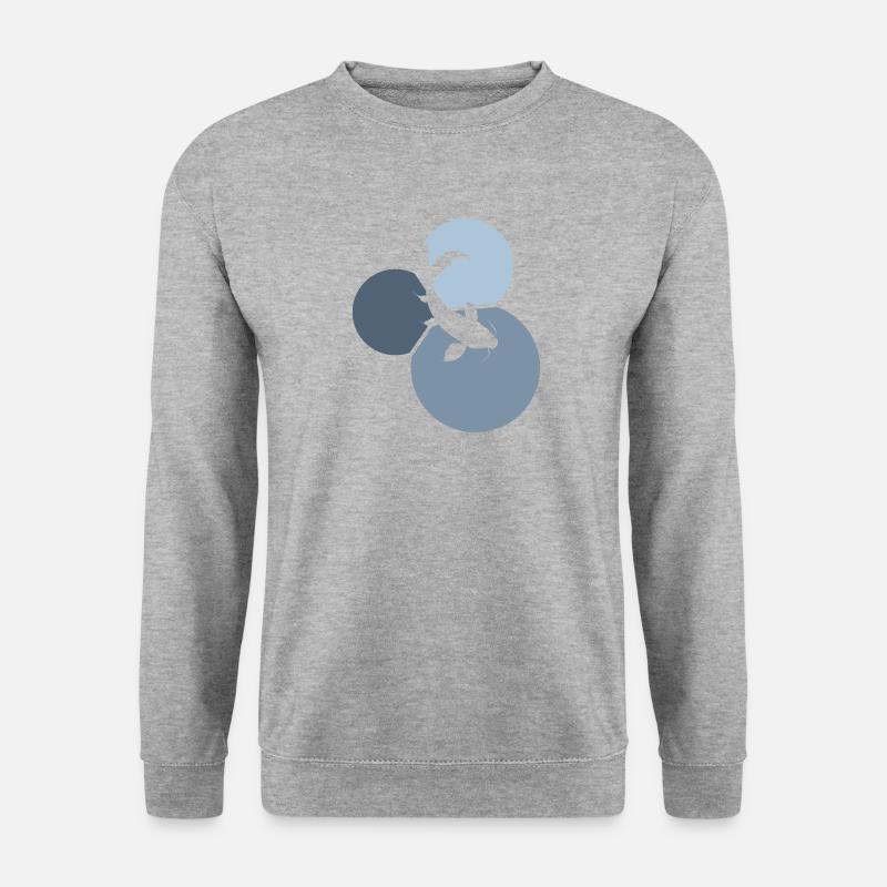 Koi Fisch - Unisex Pullover - Weißgrau meliert