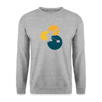 Curlingstock Curlingspieler Curlingteam - Unisex Pullover - Weißgrau meliert - Vorne - Alina (178cm) & Michal (187cm)