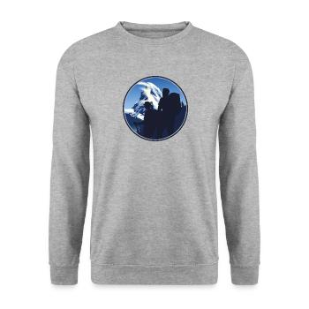 Matterhorn hiking outdoor - Unisex Sweatshirt - salt & pepper - Front - Alina (178cm) & Michal (187cm)