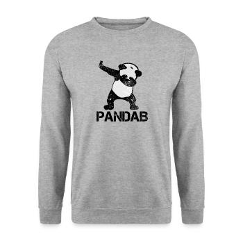 Tamponner le panda - Sweat-shirt Unisexe - gris chiné - Devant - Alina (178cm) & Michal (187cm)
