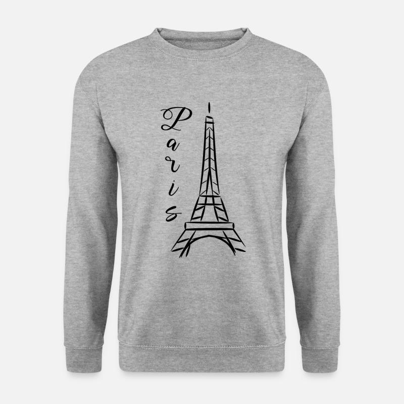 Eiffel! Paris! Frankreich! Reise! Idee - Unisex Pullover - Weißgrau meliert