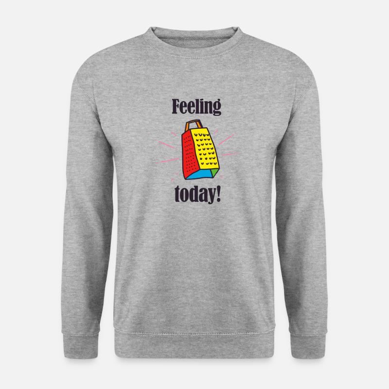 Feeling great today – motivierendes T-Shirt - Unisex Pullover - Weißgrau meliert