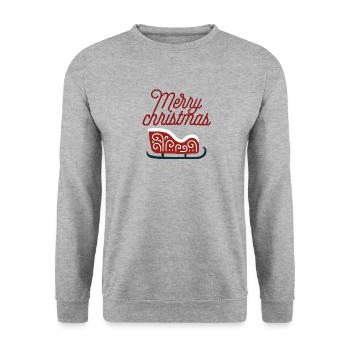 Merry christmas - Sweat-shirt Unisexe - gris chiné - Devant - Alina (178cm) & Michal (187cm)