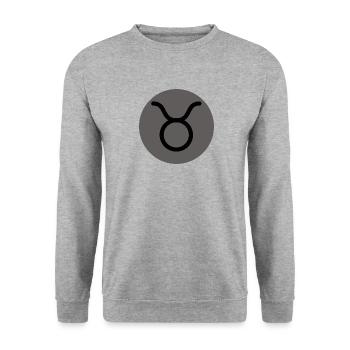Sternzeichen Stier - Unisex Pullover - Weißgrau meliert - Vorne - Alina (178cm) & Michal (187cm)