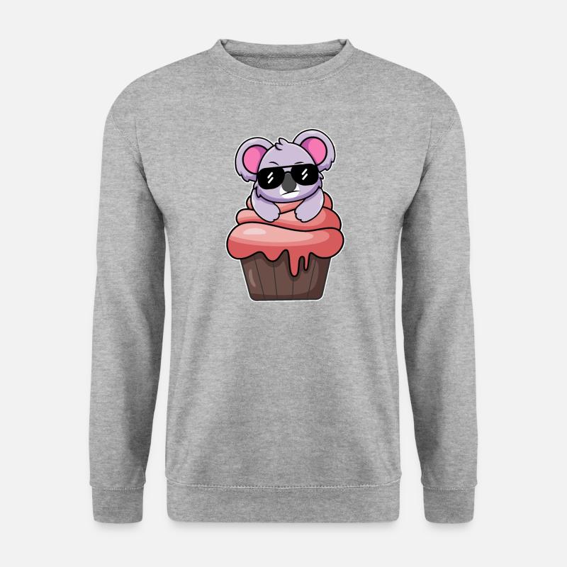 koala cupcake - Unisex Pullover - Weißgrau meliert