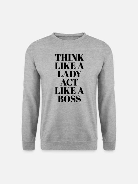 Think like a Lady - Unisex Sweatshirt - salt & pepper