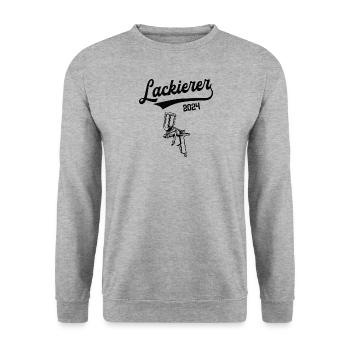 Lackierer 2024 Beruf Lackiererei Lehre Lehrling - Unisex Pullover - Weißgrau meliert - Vorne - Alina (178cm) & Michal (187cm)