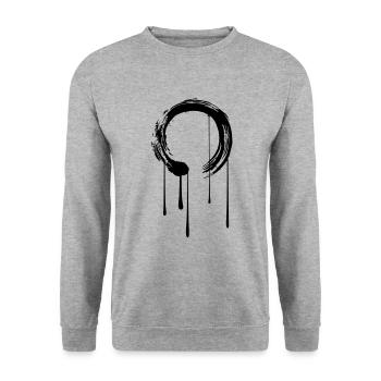 Cercle de yoga - Sweat-shirt Unisexe - gris chiné - Devant - Alina (178cm) & Michal (187cm)