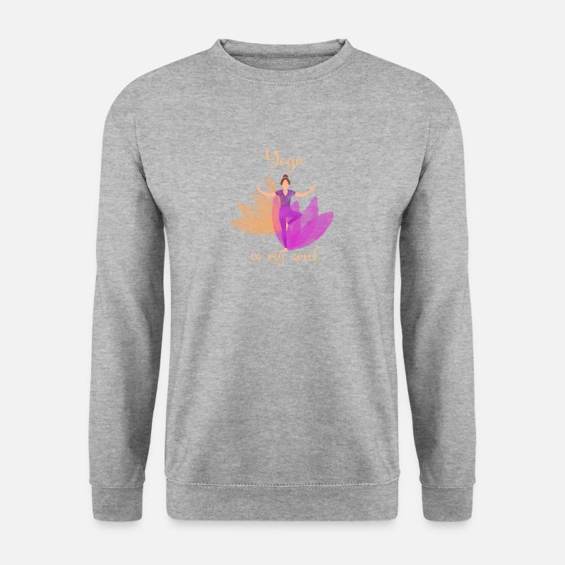 Yoga - Unisex Pullover - Weißgrau meliert