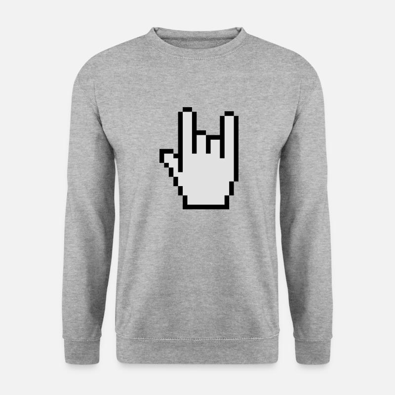 Hand sign cursor - Unisex Sweatshirt - salt & pepper