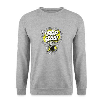 Drop Bass - Unisex Pullover - Weißgrau meliert - Vorne - Alina (178cm) & Michal (187cm)