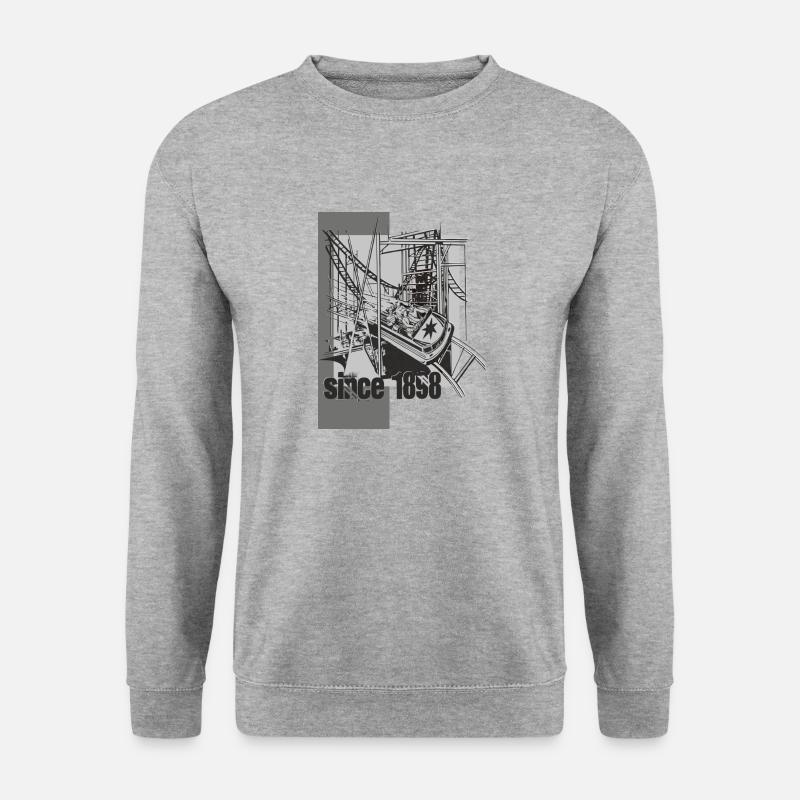 achterbahn - Unisex Pullover - Weißgrau meliert