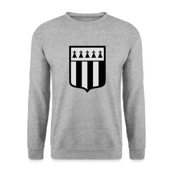 Blason Rennes (K) - Sweat-shirt Unisexe - gris chiné - Devant - Alina (178cm) & Michal (187cm)