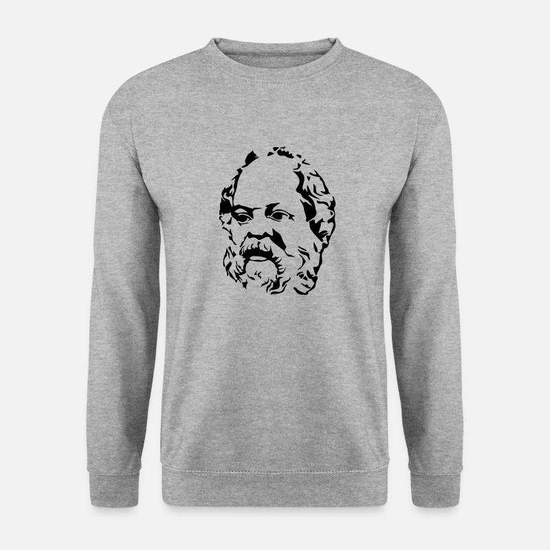 Philosophie - Unisex Pullover - Weißgrau meliert