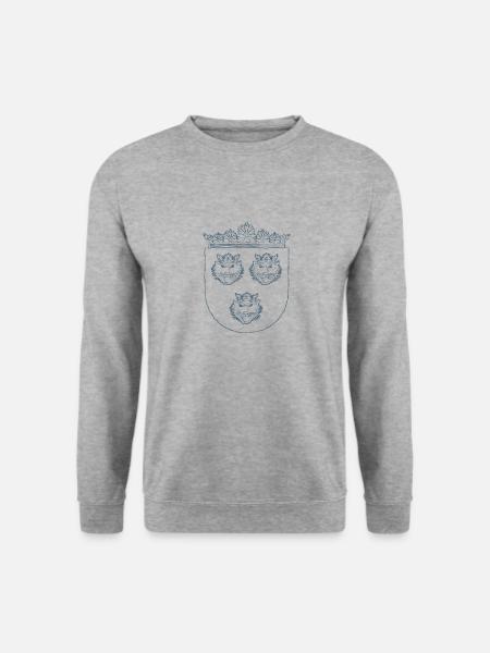 Dalmatinisches Wappen - Unisex Pullover - Weißgrau meliert