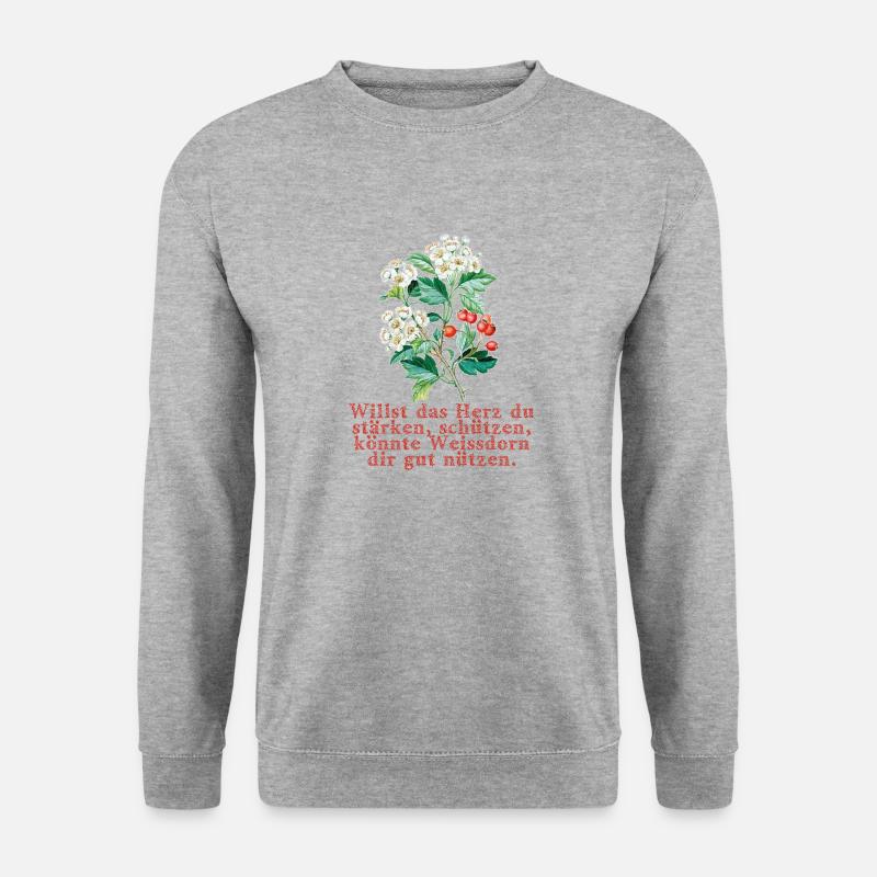 weissdorn - Unisex Pullover - Weißgrau meliert
