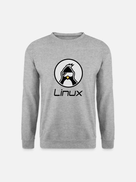 linux - Unisex Pullover - Weißgrau meliert