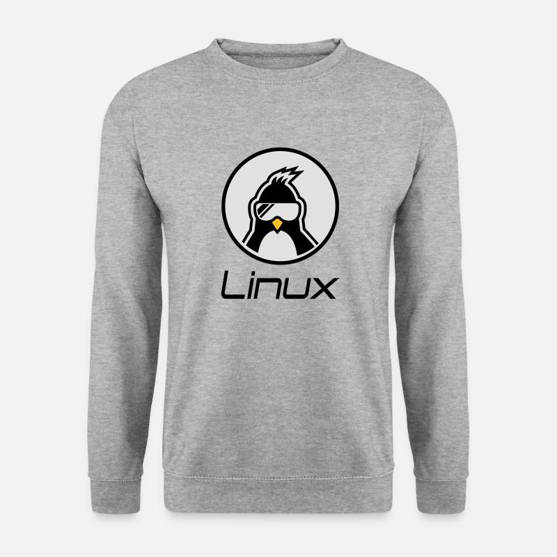 linux - Unisex Pullover - Weißgrau meliert