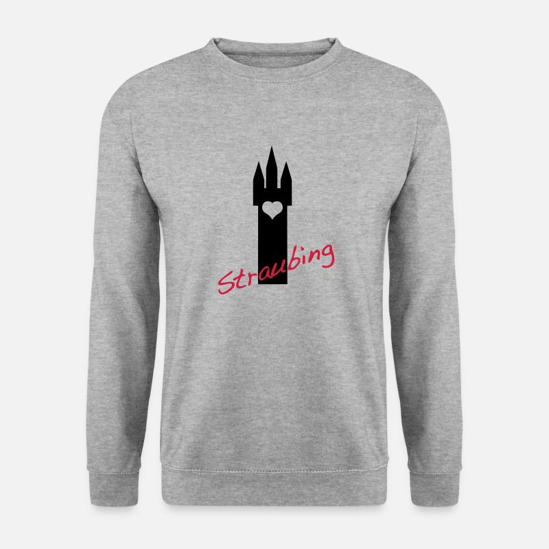 straubing - Unisex Pullover - Weißgrau meliert
