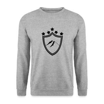 Ski, ski, ski, après-ski, freeski, freeskiing - Sweat-shirt Unisexe - gris chiné - Devant - Alina (178cm) & Michal (187cm)