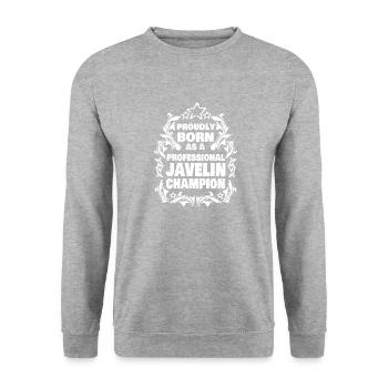 Professional Javelin javelin champion de lancer de lance - Sweat-shirt Unisexe - gris chiné - Devant - Alina (178cm) & Michal (187cm)