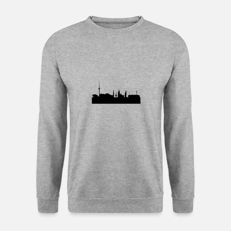 Bremen Skyline - Unisex Pullover - Weißgrau meliert